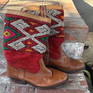 KIBOOTS brand Colorful Patterned Leather Boots